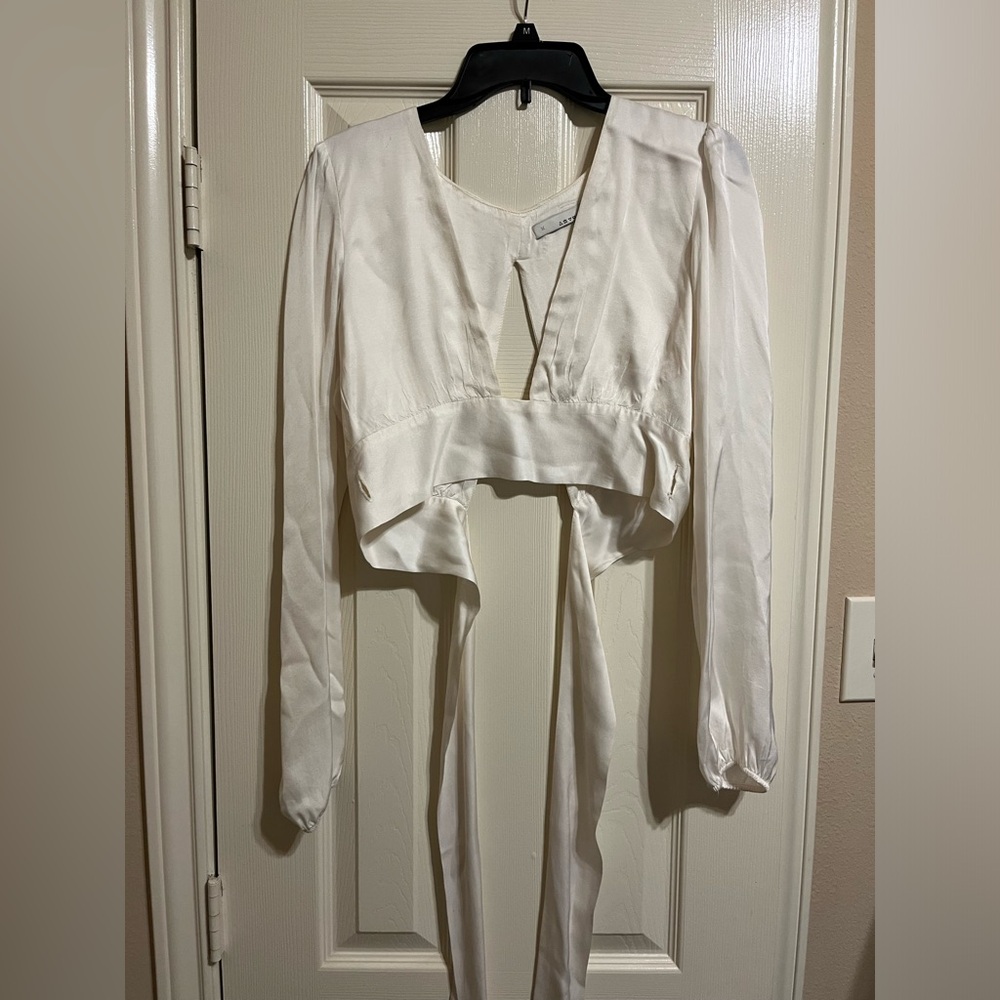 Elegant White Long Sleeve Blouse